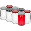 Pot TO 190ml met gekleurde deksel fi 53 - 8 stuks - 4 ['potjes', ' kleine potjes', ' potje', ' glazen pot', ' glazen potjes', ' pot met deksel', ' potjes voor conserven', ' pot voor wecken', ' potjes voor wecken', ' potjes voor kruiden', ' pot voor jam', ' pot voor confituur', ' pot voor honing', ' potjes TO 190 ml']