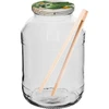 Pot TO 2 L, fi 82/6 met gekleurd deksel + tang  - 1 ['pot', ' glazen pot', ' glazen pot', ' pot met deksel', ' pot voor het inmaken van augurken', ' pot voor augurken', ' pot voor likeuren', ' pot voor likeuren', ' pot met tang', ' augurktang', ' keukentang']