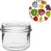 Pot TO 235 ml met gekleurde deksel fi82 - 6 stuks - 8 ['glazen pot', ' decoratieve deksels', ' voor conserven', ' voor conserven', ' voor jam', ' set potten']