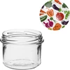 Pot TO 235 ml met gekleurde deksel fi82 - 6 stuks - 9 ['glazen pot', ' decoratieve deksels', ' voor conserven', ' voor conserven', ' voor jam', ' set potten']