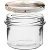 Pot TO 235 ml met gekleurde deksel fi82 - 6 stuks - 3 ['glazen pot', ' decoratieve deksels', ' voor conserven', ' voor conserven', ' voor jam', ' set potten']