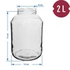 Pot TO 2L met gouden deksel fi82/6 - 6 stuks - 2 ['potten', ' glazen pot', ' glazen potten', ' pot met deksel', ' pot voor het inmaken van augurken', ' pot voor augurken', ' pot voor likeuren', ' pot voor likeuren']