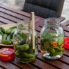 Pot TO 3 L met plastic deksel + tang fi 100 - 10 ['pot', ' glazen pot', ' glazen pot', ' pot met deksel', ' pot voor het inmaken van augurken', ' pot voor augurken', ' pot voor likeuren', ' pot voor likeuren', ' pot met tang', ' augurktang', ' keukentang']