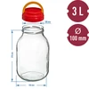 Pot TO 3 L met plastic deksel + tang fi 100 - 6 ['pot', ' glazen pot', ' glazen pot', ' pot met deksel', ' pot voor het inmaken van augurken', ' pot voor augurken', ' pot voor likeuren', ' pot voor likeuren', ' pot met tang', ' augurktang', ' keukentang']
