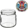 Pot TO 370 ml met gekleurd deksel fi82/6- 6 stuks - 5 ['potten', ' kleine potten', ' potje', ' glazen pot', ' glazen potten', ' pot met deksel', ' potten voor conserven', ' pot voor wecken', ' potten voor wecken', ' potten voor kruiden', ' pot voor jam', ' pot voor confituur', ' pot voor honing', ' potje voor honing']