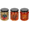 Pot TO 580ml fi 82 met kleurrijke opdruk en zwarte deksel, 3 stuks. - 3 ['pot met opdruk', ' voor conserven', ' pot met opschriften', ' decoratieve pot', ' pot met deksel', ' pot 580 ml', ' decoratieve pot', ' zwarte deksels voor potten', '']