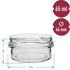 Pot TO 65 ml met gekleurde deksel fi66 - 6 stuks. - 6 ['pot', ' potje', ' potje', ' 65 ml', ' fi66']