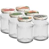 Pot TO 720 ml met gekleurd deksel fi 82/6 - 6 stuks  - 1 ['set potten', ' potten voor jam', ' pot voor conserven', ' pot voor conserven', ' potten met deksels', ' potten fi 82', ' potten met gekleurde deksels', ' potten voor conserven', ' potten voor wecken', ' potten voor vlees', ' pottenverzameling', ' potten voor pasteurisatie', ' vlees in een pot']