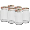 Pot TO 900 ml met gekleurd deksel fi82/6 - 6 stuks  - 1 