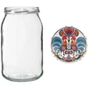 Pot TO 900 ml met gekleurd deksel fi82/6 - 6 stuks - 9 