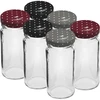 Pot TO 90ml met gekleurde dek. fi43 - 6st.  - 1 ['potten voor inmaak', ' potten met deksels', ' voor conserven', ' voor jam', ' voor kruiden']