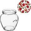 Pot TO Amfora 580 ml met gekleurde deksel fi82/6-6st. - 10 ['pot voor conserven', ' decoratieve pot', ' weckpot', ' pot voor compote', ' pot voor groentesalades', ' pot voor ingelegde groenten', ' pot voor ingelegde paddenstoelen', ' pot met decoratieve deksel', ' set potten', ' pot 0', '5 L']