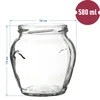 Pot TO Amfora 580 ml met gekleurde deksel fi82/6-6st. - 6 ['pot voor conserven', ' decoratieve pot', ' weckpot', ' pot voor compote', ' pot voor groentesalades', ' pot voor ingelegde groenten', ' pot voor ingelegde paddenstoelen', ' pot met decoratieve deksel', ' set potten', ' pot 0', '5 L']