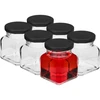 Pot twist off 120ml - Vier hoeken fi 53 met zwart deksel, 6 stuks - 2 ['potten voor conserven', ' potten 120ml', ' potten met twist-off deksels', ' potten met klikdeksels', ' set van potten', ' potten voor conserven', ' potten met gekleurde deksels', ' gekleurde deksels', ' potten voor jam', ' potten voor kruiden', ' pot', ' pot met deksel']