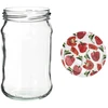 Potten 300 ml met gekleurd deksel fi 66 - 6 stuks - 10 ['potten voor conserven', ' potten 300 ml', ' set potten', ' potten voor conserven', ' potten met gekleurde deksels', ' gekleurde deksels', ' voor compotes', ' voor jam']