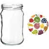 Potten 300 ml met gekleurd deksel fi 66 - 6 stuks - 13 ['potten voor conserven', ' potten 300 ml', ' set potten', ' potten voor conserven', ' potten met gekleurde deksels', ' gekleurde deksels', ' voor compotes', ' voor jam']