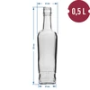 Princiepsfles 500 ml met dop, 6 stuks - 6 ['decoratieve fles', ' fles voor wodka', ' fles voor alcohol', ' fles voor likeur', ' decoratieve flessen']