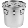 Roestvrijstalen container 60 l met deksel - 2 ['container voor destillatie', ' fermentatie', ' bierbrouwen', ' wijnmaken', ' destillatie', ' fermentatiecontainer', ' voor fermentatie']