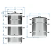 Roestvrijstalen sapextractor 8 L - 8 ['sapextractor van roestvrij staal 8 l', ' roestvrijstalen sapextractor', ' sapextractor', ' roestvrijstalen sapextractor beoordelingen', ' sapextractor Lidl', ' aronia sap uit sapextractor', ' stalen sapextractor', ' roestvrijstalen sapextractor', ' sapextractor voor thuis', ' sap uit sapextractor', ' zelfgemaakt sap', ' stoomkoker', ' sapextractor met stoomkokerfunctie']