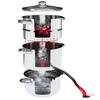 Roestvrijstalen stoomextractor met stoomkoker 5 L - 5 ['stoomextractor', ' stoomkoker', ' roestvrijstalen stoomextractor', ' inductie stoomextractor', ' gasfornuis', ' 5 L', ' voor sappen', ' huisgemaakte sap']