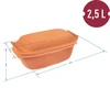 Romeinse pot 2,5L - 6 ['Romeinse pot', ' vetvrij braden', ' stomen', ' voor vlees', ' voor brood', ' voor vis', ' voor vegetariërs', ' eenpansgerechten', ' gerechten voor kinderen', ' dieetgerechten', ' voor brood bakken', ' kleipot', ' aardewerken pot', ' cadeau-idee', ' voor paté', ' voor paté', ' cakevorm']