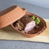 Romeinse pot 4L - 9 ['Romeinse pot', ' vetvrij braden', ' stomen', ' voor vlees', ' voor brood', ' voor vis', ' voor vegetariërs', ' eenpansgerechten', ' gerechten voor kinderen', ' dieetgerechten', ' voor brood bakken', ' kleipot', ' aardewerken pot', ' cadeau-idee']