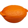 Ronde Romeinse pot 4 L - 2 ['cadeau', ' voor het braden van vlees', ' voor het bakken van brood', ' kleipot', ' bakken zonder aanbranden', ' koken zonder vet', ' gezond koken']