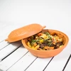 Ronde Romeinse pot 4 L - 8 ['cadeau', ' voor het braden van vlees', ' voor het bakken van brood', ' kleipot', ' bakken zonder aanbranden', ' koken zonder vet', ' gezond koken']