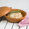 Ronde Romeinse pot 4 L - 9 ['cadeau', ' voor het braden van vlees', ' voor het bakken van brood', ' kleipot', ' bakken zonder aanbranden', ' koken zonder vet', ' gezond koken']