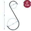 Rookhaken - S, geslepen 3mm x 150mm 5 stuks - 6 ['rookhaak', ' rookhaak voor vlees', ' rookhaak voor vleeswaren', ' haak voor vleeswaren', ' rookhaken', ' roestvrijstalen haken', ' S rookhaken', ' set haken', ' haken voor rokerij', ' haken voor het drogen van vleeswaren', ' haken voor kazen', ' klassieke haken', ' haken met kegelvormige punt']