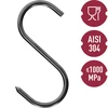 Rookhaken - S, geslepen, 5mm x 100mm - 3 ['rookhaak', ' rookhaak voor vlees', ' rookhaak voor vleeswaren', ' haak voor vleeswaren', ' rookhaken', ' roestvrijstalen haken', ' S-vormige rookhaken', ' set haken', ' haken voor rokerij', ' haken voor het drogen van vleeswaren', ' haken voor kazen', ' klassieke haken']