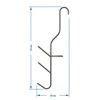 Rookhaken voor vis - drievoudig, 5 stuks - 3 ['rookhaak', ' rookhaak voor rokerij', ' rookhaken', ' visrookhaak', ' rookhaken voor vis']