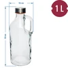 Samurai Fles - met dop en handvat 1L - 2 ['fles voor alcohol', ' decoratieve flessen voor alcohol', ' glazen fles voor alcohol', ' flessen voor zelfgestookte drank voor bruiloft', ' fles voor likeur', ' flessen voor wodka', ' fles voor wodka bruiloft', ' fles voor wodka doop', ' fles voor wodka communie']