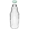 Sapfles 1 L met twist-off dop - fi 43 - 5 ['sapfles', ' glazen fles', ' Kubuś fles', ' fles 1 L', ' sappenflessen', ' 6x glazen sapfles', ' sapje', ' roomfles', ' flessen met dop', ' flessen met doppen', ' klikdoppen', ' gekleurde doppen', ' geruite doppen met opdruk', ' fles voor limonade', ' milkshakes', ' smoothies']