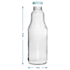 Sapfles 1 L met twist-off dop - fi 43 - 9 ['sapfles', ' glazen fles', ' Kubuś fles', ' fles 1 L', ' sappenflessen', ' 6x glazen sapfles', ' sapje', ' roomfles', ' flessen met dop', ' flessen met doppen', ' klikdoppen', ' gekleurde doppen', ' geruite doppen met opdruk', ' fles voor limonade', ' milkshakes', ' smoothies']