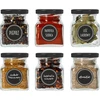 Set van 12 x pot 120ml + 30 etiketten voor het labelen van kruiden - 14 ['stickers voor kruiden', ' etiketten voor potten', ' etiketten voor containers', ' stickers voor kruidencontainers', ' stickers voor kruiden', ' zwarte stickers voor kruiden', ' zelfklevende etiketten voor kruiden', ' stickers voor potten', ' potten', ' kleine potten', ' potje', ' glazen pot', ' glazen potten', ' pot met deksel', ' potten voor kruiden', ' pot voor kruiden', ' pot 120ml']