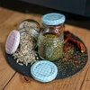 Twist-off pot 30 ml met gekleurde deksel fi 43 - 10 stuks - 6 ['potjes', ' kleine potjes', ' potje', ' glazen pot', ' glazen potjes', ' pot met deksel', ' potjes voor conserven', ' pot voor wecken', ' potjes voor wecken', ' potjes voor kruiden', ' pot voor jam', ' pot voor confituur', ' pot voor honing', ' potje voor honing']