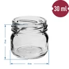 Twist-off pot 30 ml met gekleurde deksel fi 43 - 10 stuks - 4 ['potjes', ' kleine potjes', ' potje', ' glazen pot', ' glazen potjes', ' pot met deksel', ' potjes voor conserven', ' pot voor wecken', ' potjes voor wecken', ' potjes voor kruiden', ' pot voor jam', ' pot voor confituur', ' pot voor honing', ' potje voor honing']