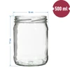 Twist-off pot 500 ml met gekleurd deksel fi82/6 - 6 stuks - 2 ['potten voor fermenteren', ' potten voor conserven', ' potten voor inmaak', ' potten voor compotes', ' set potten met deksels', ' gekleurde deksels']