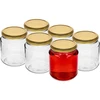 Twist-off pot, dikke 580ml met gouden deksel fi82/6, 6 stuks - 2 ['potten', ' pot', ' set van potten', ' containers', ' glazen containers', ' opslagpotten', ' keukenpotten', ' glazen potten', ' potten met metalen deksel', ' voedselopslagpotten', ' inmaakpotten', ' potten voor kruiden', ' potten voor koffie', ' potten voor thee', ' vaatwasmachinebestendige potten', ' glazen pot', ' pot met deksel', ' set van potten', ' potten voor jam', ' dikkerd', ' dikke pot']