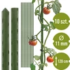 Tyczki ogrodowe Bioogród – stalowe powlekane, 1,2 m, fi 11 mm, 10 szt. - 4 tyczka ogrodowa, tyczka do roślin, podpora do roślin, podpora ogrodowa, podpory ogrodowe metalowe, podpora do roślin pnących, podpory do kwiatów pnących, metalowe podpory do kwiatów, tyczki metalowe powlekane, tyczka do roślin powlekana, tyczka stalowa prosta, akcesoria ogrodnicze, jak dbać o rośliny, polecane tyczki do roślin, tyczka zielona, tyczki stalowe powlekane