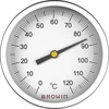 Universele thermometer (0°C tot +120°C) 5cm - 2 ['thermometer voor rokerij', ' waterdichte thermometer', ' thermometer voor distilleerapparaat']