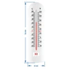 Universele thermometer (-40°C tot +50°C) 16cm - 2 ['kwikvrije thermometer', ' universele thermometer', ' thermometer van kunststof', ' thermometer met duidelijke schaal', ' thermometer met dubbele schaal', ' thermometer voor ruimtes met hoge luchtvochtigheid']