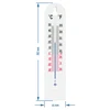 Universele witte thermometer (-30°C tot +50°C) 20cm - 2 ['buitenthermometer', ' buitenthermometer', ' binnenthermometer', ' kamertemperatuurmeter', ' welke temperatuur']