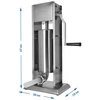 Verticale premium worstenvuller 5 L - 12 ['worstenvuller', ' verticale worstenvuller', ' beste worstenvuller', ' worstmachine', ' worstmaker', ' worstmaker', ' worstenset', ' worstenvuller', ' slagersvuller', ' verticale vuller', ' trechters voor worstenvullers', ' innovatieve slagersvuller', ' worstenvuller van 5 L', ' zelfgemaakte worsten', ' huiselijke worstenvuller']