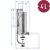 Verticale worstenvuller 4 kg - 10 ['worstenvuller', ' worstenvuller', ' worstenvuller', ' verticale worstenvuller', ' worstspuit', ' vleesinjector', ' huishoudelijke worstenvuller', ' gastronomische worstenvuller', ' slagerijapparatuur', ' worststopper', ' worststopper', ' verticale worststopper']
