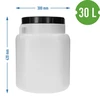Vierkant Vat van 30 L, wit, met handvatten, Sterk - 10 ['vaten voor het fermenteren', ' vaten voor augurken', ' vat voor komkommers', ' vat voor kool', ' vat voor het fermenteren van komkommers', ' vat voor het fermenteren van kool', ' vierkant vat', ' afsluitbaar vat', ' voedselvat', ' schroefvat', ' plastic vat', ' kunststof vat', ' vat met handvatten', ' goed vat', ' wit vat', ' vat met deksel', ' luchtdicht vat', ' regenton', ' vat voor regenwater']