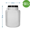 Vierkant Vat van 50 L, wit, met handvatten 50 L - 10 ['vaten voor het fermenteren', ' vaten voor augurken', ' vat voor komkommers', ' vat voor kool', ' vat voor het fermenteren van komkommers', ' vat voor het fermenteren van kool', ' vierkant vat', ' afsluitbaar vat', ' voedselvat', ' schroefvat', ' plastic vat', ' kunststof vat', ' vat met handvatten', ' goed vat', ' wit vat', ' vat met deksel', ' luchtdicht vat', ' regenton', ' vat voor regenwater', ' vat van 50 liter']