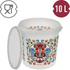 Voedselemmer GWIOZDA - met deksel, 10 L - 4 ['tuinemmer', ' emmer met deksel', ' emmer voor de tuin', ' emmer met deksel', ' afsluitbare emmer', ' afsluitbare emmer', ' emmer met opdruk', ' voor paddenstoelen']