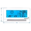 Weerstation RCC, DCF – elektronisch, draadloos, verlichte sensor, wit - 9 ['weerstations', ' thuis weerstation', ' temperatuur', ' omgevingstemperatuur', ' temperatuurcontrole', ' elektronische thermometer', ' thermometer met sensor', ' binnenthermometer', ' buitenthermometer', ' thermometer buiten', ' weerstation']